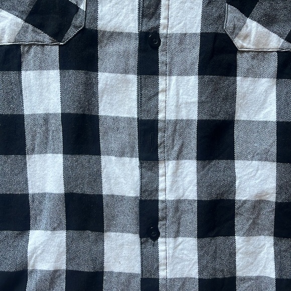 Unisex Revolution Black and White Button Up Flannel Size XL. - Picture 4 of 6